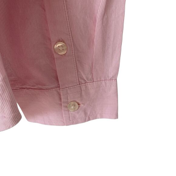 Lucky Brand NWTs Pink Stripe Poplin Lace-Up Blouse Top size small - Picture 7 of 12